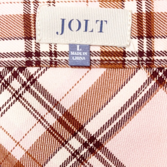 Pink Jolt Plaid Wrap Skirt - Picture 3 of 7